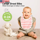 8-pack Organic Baby Bibs For Boys  Girls - Soft Cotton Drooling And Teething Bib