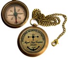 Brass Chain Compass Vintage Royal Navy Nautical Antique Compass Ship Sailor Gift