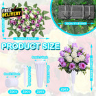 Artificial Cemetery Flower Saddles Cemetery Memorial Flowers With Vase Outdoor  