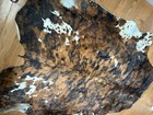 Cowhide Rug Cow Hide Tricolor Brown Black White Animal Skin