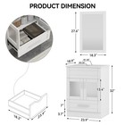 24  Bathroom Vanity Set Storage Cabinet With Vessel Sink  Mirror   Faucet Combo