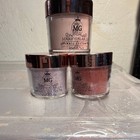 Mary Galarza Nail System Aronia Dip Powder Set 3 Jars Pink Brown Beige Glitter
