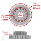 Starter Reduction Gear For Honda Trx450er Electric Start 2006-2014 28150-hp1-600