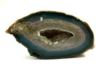 Beautiful 5  Polished Agate Geode Crystal Quartz  Multi Color Aquamarine  620g