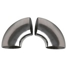 2pcs 4 Inch 90   Silver Polish Stainless Bend Elbow  Ss304 Stainlesssteel 4inch