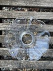 Antique Heisey Chandelier Glass Bobeche Old Williamsburg Clear Scalloped Edges