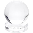 Plymor Clear Acrylic Round Base W  1 5  Indented Circle For Sphere  3  X 0 75 