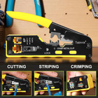 Rj45 Crimp Tool Kit Pass Through Ethernet Cat7 Cat6 Cat5e Cat5 Crimping Tool Kit