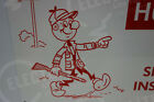 Reddy Kilowatt Hunters Don t Shoot  Die Cut Sign Great Colors Electrician Gift