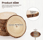 Ilauke Wood Slices For Centerpieces  4 7-5 1 Inch Unfinished Wood 10pcs Natural 