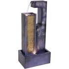 Cascading Tower Metal Water Fountain With Led Lights - 32 In By Sunnydaze