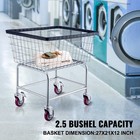 Uimoso Wire Laundry Cart Wire Laundry Basket 2 5 Bushel Heavy Duty W  4   Wheels