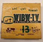 Vintage Wibw Wibw-tv Matchbook Topeka Kansas Cbs Channel 13 Radio Tv Dumont