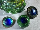 Vintage Peacock Eye Glass Buttons