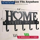 Wall Mounted Key Holder Organizer With 5 Hooks  Metal Key Rack For Wall Organiza