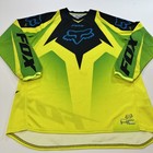Fox Racing Men s Medium Motocross Jersey Yellow Green Black Mx