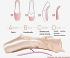 Pointe Ballet Shoes Pink Satin Size 41 W  Ribbons   Gel Inserts   Bag  Pre-owned
