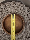 Vintage Rustic Wooden Hand Carved Turned 5    Wide Wood Antique Bowl