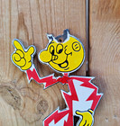 Vintage Reddy Kilowatt Porcelain Enamel Metal Sign Size 6 5  X 4 5 