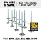 Scaffolding 24in Leveling Jack Steel Plate Base Adjustable Screw 8pack Metaltech