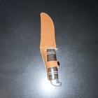 Fixed Blade Hunting Knife With Leather Sheath