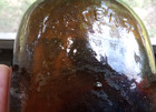 1860s Whittled Patent With Dot Stoddard Amber Mckearin Gxv-16 Pint Whiskey Flas