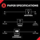 Opaque White 8 5    X 11    Cardstock Paper  65lb  176gsm     250 Sheets  1 Ream      Pr