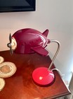 Pottery Barn Kids Red Airplane Rocket Night Light Desk Lamp Heavy Metal