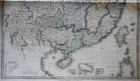 China With Insets 1855 Phillip Monumental Large Engraved Map Hand Color