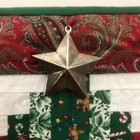 Vintage Hand-made Large Christmas Tree Quilted Wall Hanging  33  Square  Holiday