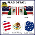 Mexican American Flag 3x5 Ft America Mexico Friendship Flag With 2 Brass Grommet