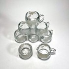 Vtg Nestle World Map Globe Mugs Creamer Sugar Set 8pc Stamped 1970s Glass Coffee