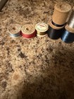 Vintage Sewing Thread Wood Spools Pure Silk Lot