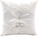 Wedding Party Ring Pillow  Ivory Bearer Cushion