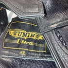 Unik Ultra Black Leather Motorcycle Chaps Size Xs