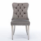 Set Of 2 Modern High-end Tufted Dining Chair Velvet Upholstered Kitchen Chair