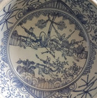 Rare Chinese Collectable Art Hand Blue White Porcelain Figure Flowerpot