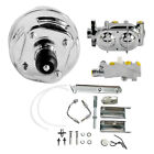 For 1968-1982 Corvette Chrome Brake Booster   Master Cylinder   Pv4 Disc Valve