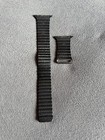 Authentic Apple Watch 42mm 44mm 45mm Medium Black Leather Loop Strap