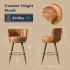 24  Bar Stools Set Of 2  Counter Height Stools Pub Chairs With Solid Wood Legs