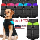 Waterproof Padded Pet Vest Jacket Warm Puppy Dog Winter Small Large Coat S-7xl