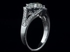 2 ct Trillion Cut White Moissanite  Engagement Ring 14k White Gold Size 5 5