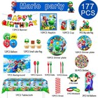Super Mario Party Decoration Mario Birthday Supplies Luigi Game Balloons Plates