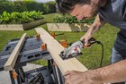 Pegasus 2-in-1 Folding Work Table   Sawhorse  Easy Setup Portable Workbench  31 