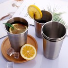 Stainless Steel Cups 4 Pack Shatterproof Tumblers 300ml Metal Cups Camping 10oz