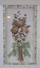 Vintage Meo Framed Dried Floral Bouquet Wall Art Cottagecore Botanical W bow