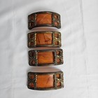 Vtg Bakelite Drawer Pulls With Ornate Metal Frames W  Screws     Set Of 4 Tested