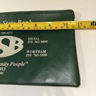 Farmers State Bank Zippered Money Cash Deposit Bag Green Vintage Logo Fdic Texas