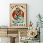 Beautiful Mermaid Stay Wild Moon Child Vintage Poster Print Art Unframed