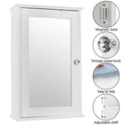 Wooden Bathroom Storage Wall Medicine Cabinet Shelf Organizer W  Mirror Door